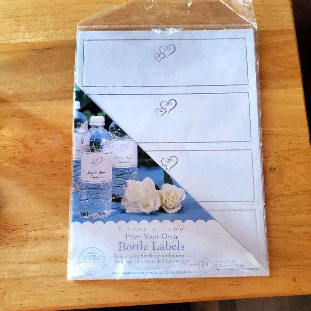 Victoria Lynn print your own water bottle labels